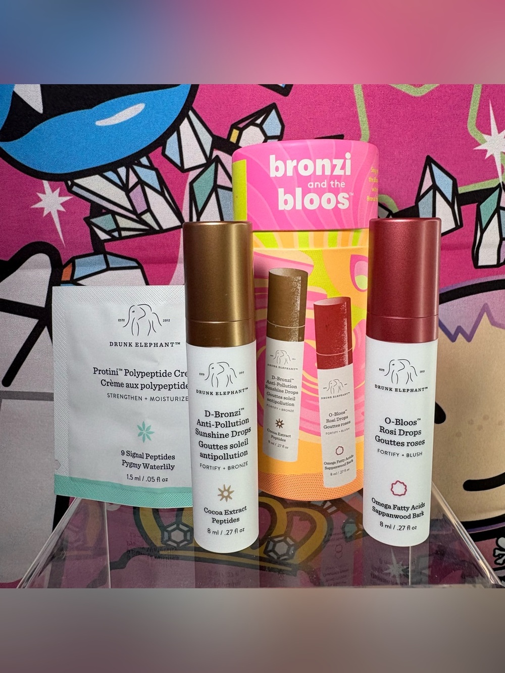 Drunk Elephant Bronzi and the Bloos Color Serum Duo Set
